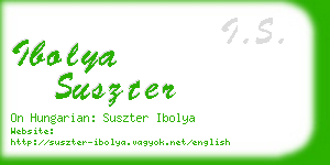 ibolya suszter business card